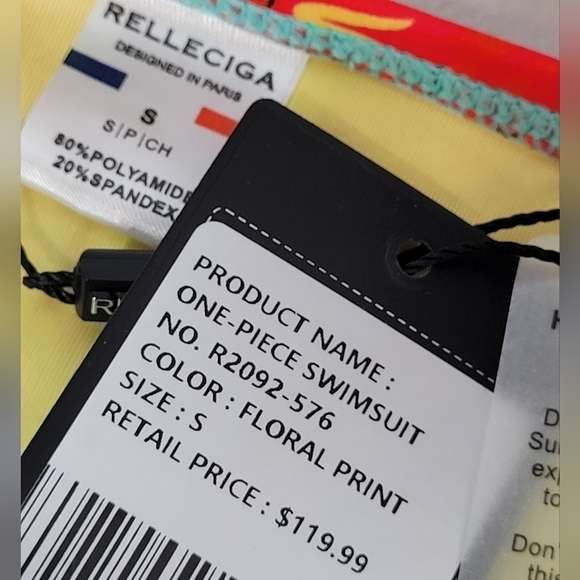 RELLECIGA Hawaiian Inspired Floral One Piece Swimsuit - Size S - Picture 11 of 12